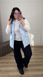 Kamizelka PUCHOWA - niebieska  [L]