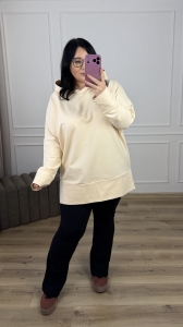 Bluza OVERSIZE - wanilia 