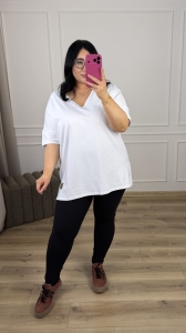 T-shirt AMORE oversize - biały