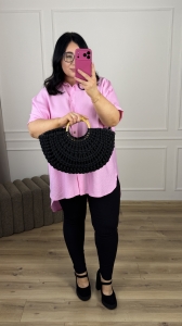 Torebka PLECIONA - czarna