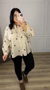 Koszula LEAVES - naturalny 