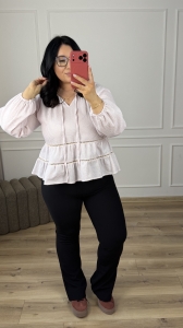 Bluzka ROMANCE - pudrowy róż 